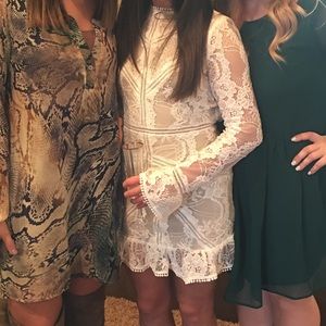 Open back lace dress